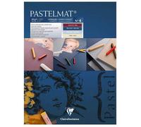 Clairefontaine 96112C Bloc Collé Pastelmat n°4 - 12 Feuilles Carte Spéciale pour Pastels Secs - 30x40 cm 360g - 4 Couleurs Assorties - Intercalaires en Papier Cristal