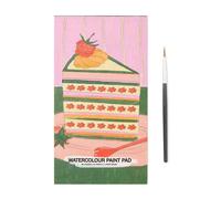Bloc de peinture aquarelle 7,48 x 3,94 pouces Mini bloc de peinture avec 1 pinceau Portable DIYS Pocket Aquarelle-BON