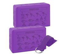 Bloc de Pilates - 2 pièces doux, portable, antidérapant | Équipement d'exercice de yoga - Pour débutants, femmes, adultes, étirement, Baalance, flexibilité, méditation, entraînement, maison, studio