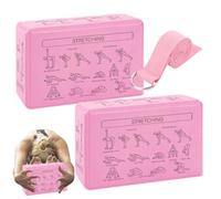 Bloc de Pilates d'Exercice Yoga - Lot de 2 cales en mousse haute densité, conception ergonomique inclinée, de préhension antidérapante | Femmes Adultes Débutants Étirements Équilibre
