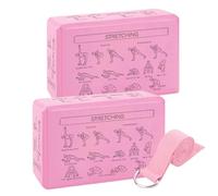 Bloc de pilates - Léger Haute Densité 2 Pièces Cale de Yoga Souple pour Exercice de Soutien, Conception en Mousse Durable avec Prise en Main Confortable, Équipement de Fitness pour Femmes, Débutants