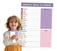 Bloc de planification alimentaire pratique - Planificateur hebdomadaire de liste d'épicerie | 60 feuilles de planificateur de repas détaillé | Planificateur de repas quotidien, suivi de l'alimentation