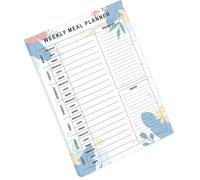 Bloc de planification alimentaire pratique - Planificateur hebdomadaire de liste d'épicerie | 60 feuilles de planificateur de repas détaillé | Planificateur de repas quotidien, suivi de l'alimentation