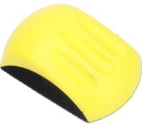 Bloc de ponçage à main Forme de souris Mousse de nylon Crochet et boucle Tampon de polissage Outil de travail du bois5in