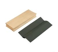 Bloc de ponçage bidirectionnel pour guitare et basse - Outil de luthier en bois pour nivellement et chantournage, double taille 12/16 et 9,5/20 rayons avec papier de verre (12 16)