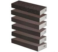 Bloc de ponçage multifonction avec grains 36# 60# 80# 100# 120# 180# pour applications de polissage et de nettoyage du bois, du métal, de la peinture, du plastique et des cloisons sèches (grain 80)
