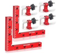 Bloc de Positionnement à 90 Degrés en Aluminium - Lot de 2 Serre-Joints d'Angle (14cm/5,5") pour Cadres Photo, Armoires et Tiroirs - Outil de Menuiserie, Fixation à Angle Droit Résistante