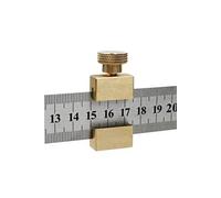 Bloc de Positionnement de Règle en laiton Repérage Menuiserie+Règle Frohud,42*10*20mm-Doré