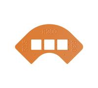 Bloc de positionnement demi-rond pour tableau de score - Coins ronds - Pour tableaux de bord en papier, travail du bois - Modèle de copie d'angle