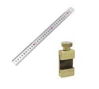 Bloc de positionnement réglable en laiton adapté à un outil de mesure précis - Haute durabilité - Règle en acier - Bloc d'étalonnage en laiton pour jauges