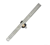 Bloc de positionnement réglable pour menuiserie et travail du bois, localisateur en alliage d'aluminium avec règle en acier, jauge à angle droit pour dessin en ligne droite, outil de mesure avec butée