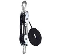Bloc de poulie à corde rotatif, palan à-Corde noire 3 tours