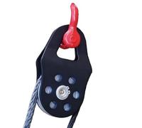 Bloc de poulie d'arrachage robuste de 10 tonnes for corde synthétique et câble en acier-réa de treuil à Force de rupture 10T, Durable et fiable(Black)