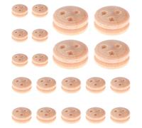 Bloc de poulie en bois - Kit d'accessoires Deadeye de 20 pièces | Raccords de bateau à voile classiques | Blocs de construction de modèle ancien, roue de poulie en bois de bouleau, pièces de matériel