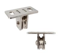 Bloc de poulie robuste en acier au carbone - Rouleau à roulement unique amovible - Accessoires pour soulever des matériaux, manutention, déplacement