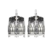 Bloc de poulie simple/double M15-M100, en acier inoxydable 304, for système de poulie de bloc et de matériel, 2 pièces(M25-Double pulley)