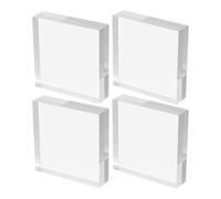 Bloc de Présentation en Acrylique,Quatre Pièces De Socles Cubes Surélevés Pour Base,Blocs En Acrylique Pour Exposition - pour Bijoux Ornements Parfums Bagues Artisanat Souvenirs Cristaux Figurines Mon