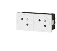 Bloc de prise de courant double 16A 2P+T Legrand Mosaic surface