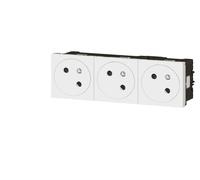 Legrand Prise de surface Mosaic Link 077143L – Triple 2P+T 6 modules Blanc