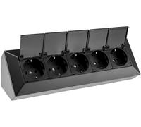 Bloc de prises 5 voies, noir 4250416342881