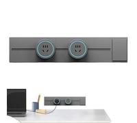 Bloc de Prises Électriques, Rail pour Bande Multiprise Flexible, Adaptateurs Prise Mobiles Amovibles pour Bureau Salon Cuisine Chambre Maison