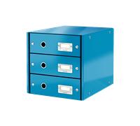 Leitz Boîte Rangement Clicketstore 3 Tiroirs Bleu