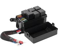 Bloc de relais filaire à 12 emplacements Porte-fusible lame 6 voies Relais 4 broches 12V 40A métalliques avec cosses bêche for automobile