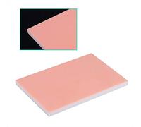 Bloc de sculpture de timbre en caoutchouc blocs de caoutchouc Rectangle coloré pour bricolage timbres projet Scrapbooking cartes postales cartes d'invitation(rose blanc)