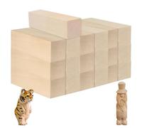 Bloc de Sculpture en Bois, 20 Pieces Bois a Sculpter Naturelle, 10 x 2,5 x 2,5 cm Blocs à Sculpter, Blocs à Sculpter non Traités, Bois de Tilleul, Grands Blocs de Tilleul pour le Bricolage