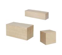 Bloc de sculpture en tilleul, cube bois massif naturel non fini, bricolage, artisanat, portable, fournitures d'art for débutants et experts Blocs De Sculpture En(6pcs)