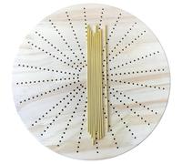 Bloc de table au crochet - Tapis de bloc en bois avec 10 broches | Kit complet pour crochet, idéal pour les travaux faits à la main, les cadeaux pour les mères, les grands-mères et les amateurs