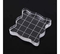 Bloc de Tampon Acrylique avec Lignes de Grille, Outils d'estampage Tranrent pour Scrapbooking Outils de processus d'estampage de Couleur Bricolage Artisanat faisantBien géré