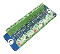 Bloc de terminaux pour carte Breakout compatible avec 4B/3B+/3B/Zero, extension GPIO avec autocollants broches, qualité industrielle pour des projets IoT stables et d'automatisation