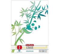 Bloc de travail - HERLITZ - A4 - 50 feuilles - Papier recyclé - Motif panda
