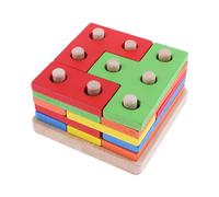 Bloc De Tri De Formes Géométriques, Jeu D'Empilage De Jouets, Cadeau Pour Tout-Petits Enfants 01