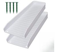 Bloc de tuyau de descente en PVC pour extension de gouttière, séparateur de débit d'eau de pluie avec design en bosse, comprend des clous de sol et une plaque d'adaptation pour le drainage du toit