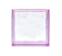 Bloc de verre réfléchissant ondulé couleur améthyste | cm 19 x 19 x 8 | Unité de vente 1 boîte de 6 pièces | Euro/pcs. 5,50