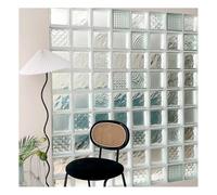 Bloc de verre transparent - Brique solide rectangulaire haute transparence pour cloisons murales, éclairage et tables