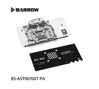 Bloc d'eau pour GPU Barrow pour carte graphique ASUS Prime / TUF GAMING RX 9070 XT OC Edition, refroidisseur en cuivre, radiateur ARGB BS-AST9070XT-PA With Black Backplate