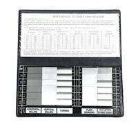 Bloc d'échantillon de comparaison de rugosité extérieure Ra 0,05-12,5 mm pour meulage de tour avec 6 pièces en acier au carbone dans un boîtier argenté (6 groupes)