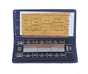 Bloc d'échantillons de rugosité extérieure Ra0 05 12 5 mm avec 6 échantillons de rugosité pour la comparaison de surface des pièces usinées utilisant différentes méthodes (meulage plat)