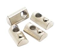 Bloc D'écrou À Ressort Élastique Demi-rond En T M3 M4 M5 M6 M8, 10 Pièces, for Profil Aluminium 2020 3030 4040 4545(20s M3 10pcs)