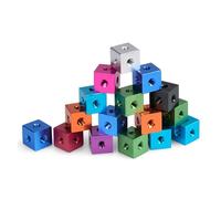 Bloc d'écrous à 6 pans M3 M4 M5 M6, trous de vis, alliage d'aluminium, connexion de verrouillage, écrou carré, support de fixation, plaque filetée, bloc cube(Silver,4pcs-M5(15x15x15))