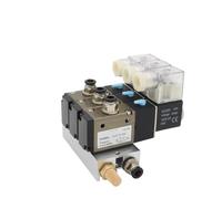 Bloc d'électrovanne normalement ouvert, 1 pièce, avec accessoires de silencieux, collecteur de base, DC12v 24v AC110v 220v, 3 ports(DC12V 8mm fittings,4 Stations)