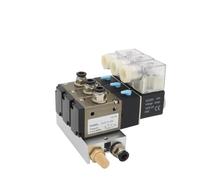 Bloc d'électrovanne normalement ouvert avec accessoires de silencieux, collecteur de base DC12v 24v AC110v 220v 3 ports(DC24V 4mm fittings,4 Stations)