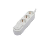 Bloc Design 3x16A avec interrupteur - 1,5m - Blanc (SCH)