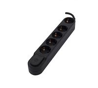 Bloc Design 5x16A avec interrupteur -1,5 m - Noir (SCH)