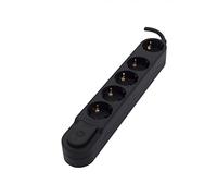 Bloc Design 5x16A avec interrupteur - 3m - Noir (SCH)