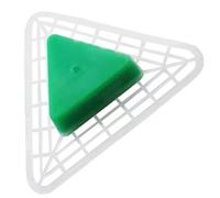 Bloc Désodorisant Triangulaire pour Urinoir, Anti-éclaboussures Vert | Plastique Souple, Compatible Plupart des Urinoirs, Usage en Restaurants et Sanitaires, Couleur Verte