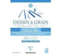 Bloc dessin a grain colle a5 - 125g - 40 feuilles - clairefontaine G
